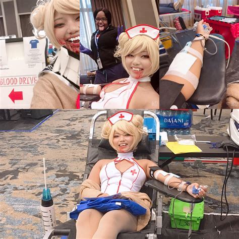 Self Himiko Toga From My Hero Academia At A Blood Drive