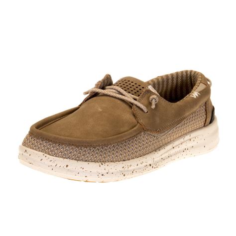 Hey Dude Hey Dude Mens Beige Welsh Grip Casual Shoe