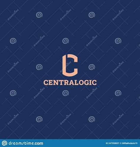 Abstract Initial Letter C And L Logo In Gold Color Isolated In Deep