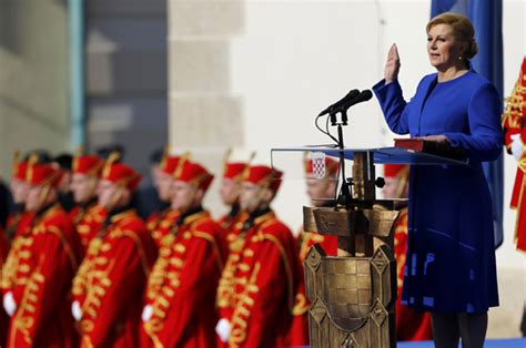 Croatia S First Woman President Sworn In Chinadaily Com Cn