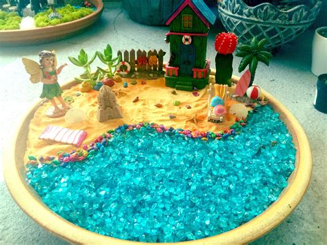 Beach Themed Fairy Garden More Fairy Terrarium Miniature Terrarium