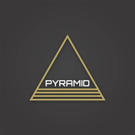 Pyramid Geometric Logo Design Triangle Vector Roven Logos