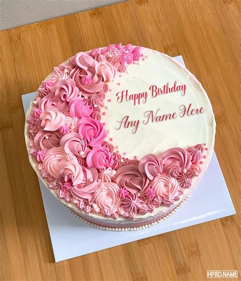Beautiful Flower Birthday Cake With Name Edit Best Flower Site