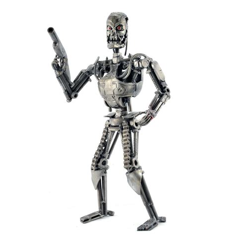 Terminator T 800 Arnold Schwarzenegger Robot Metal Sculpture Stainless
