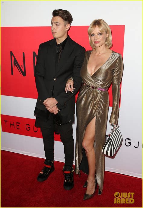 Photo Pamela Anderson Brings Son Brandon To Gunman Premiere 05 Photo