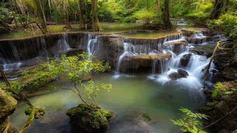 Huay Mae Kamin Waterfall Sri Nakarin Dam National Park Kanjanaburi