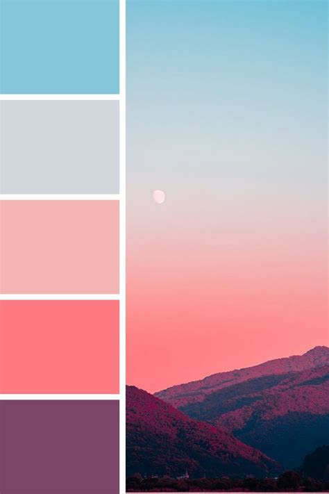Sunset Color Palette Sunset Color Palette Purple Color Palettes