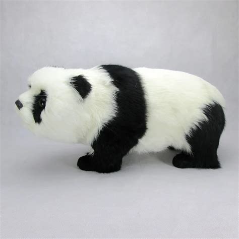 Big Lovely Simulation Panda Toy Plasticandfur Blackandwhite Panda Model