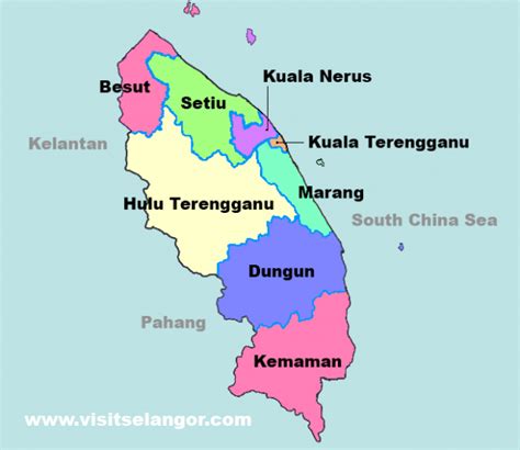 Map Of Terengganu State Visit Selangor
