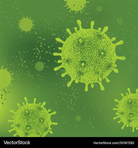 Banner Background With Coronavirus Virions Vector Image