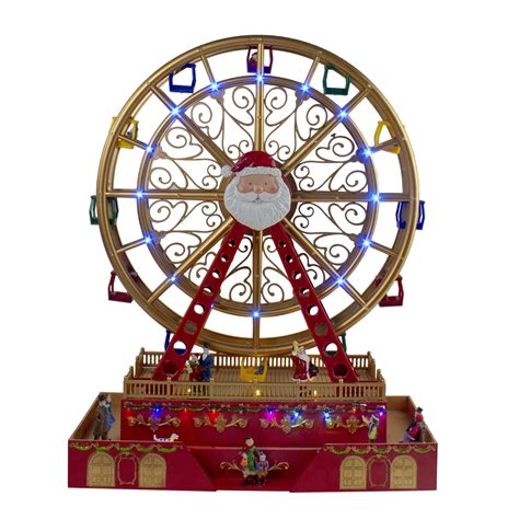 20 Led Lighted Christmas Big Spinning Ferris Wheel With Holiday Music