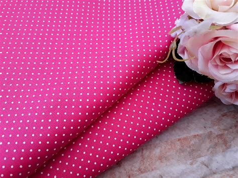 Tecido Tricoline Pink Com Po Branco Ana N Tecidos E Armarinhos
