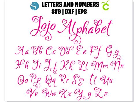Jojo Siwa Font SVG Jojo Siwa Font OTF Jojo Siwa Letters SV Inspire