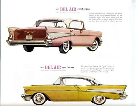 1957 Chevrolet Bel Air Two Ten And One Fifty Sales Brochure Chevrolet