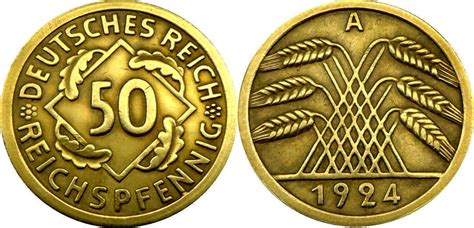 Deutschland Weimarer Republik 50 Reichspfennig 1924 A Fünfzig
