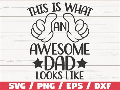 Awesome Dad Svg Fathers Day Svg Cut File Cricut Etsy