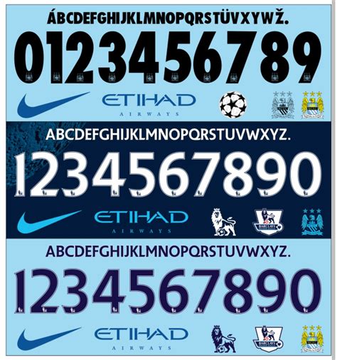 Manchester City Font 2015 2016