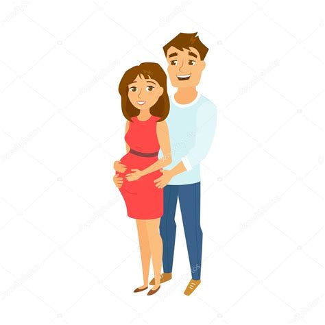 Cartoon Image Of Happy Pregnant Couple Stock Vector Image Hot Sex Picture