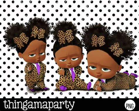 African Americanboss Baby Cheetah Print Girl Purplel Babies Etsy