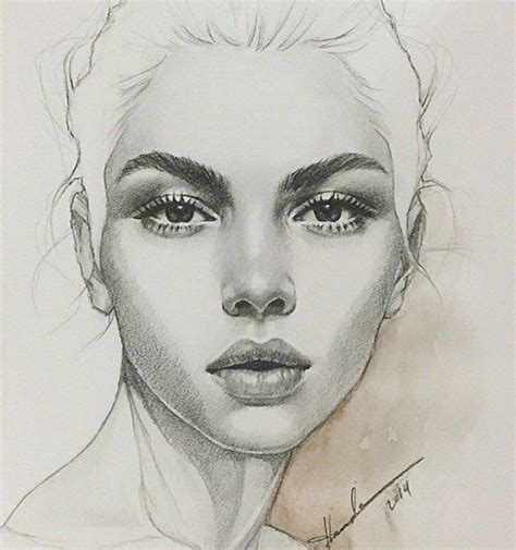 Hamda Al Mehairi Pencils And Pastels Figurative Art Beautiful Female Head Babe Woman