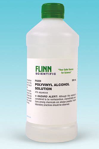 Polyvinyl Alcohol Solution 4 Aqueous 500 Ml Flinn Scientific