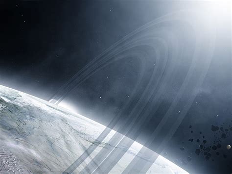 Far Away Orbit Rings Planet Space Hd Wallpaper Peakpx