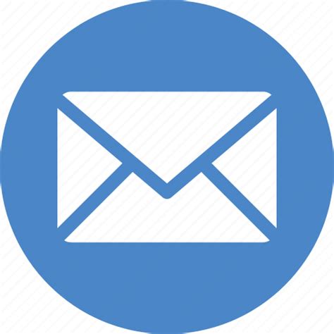 Blue Circle Email Letter Mail Message Messages Icon Download On