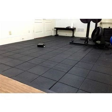 Plain Gym Rubber Flooring Tile Thickness 10mm At Rs 70square Feet In