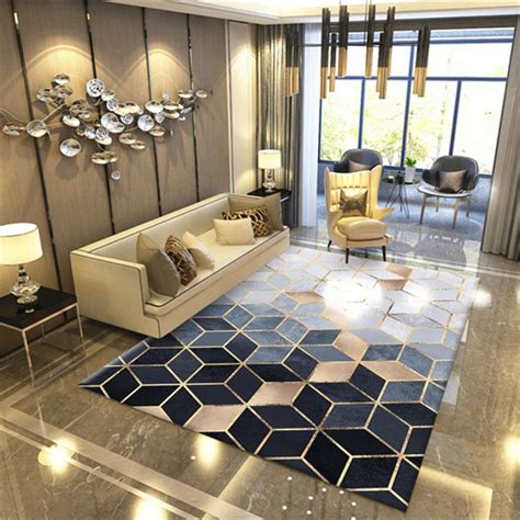 Nordic Marble Texture Carpet Modern Bedroom Carpet Home
