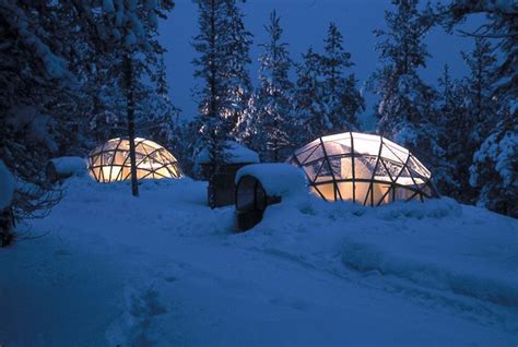 Thermal Glass Igloos Offer Views Of The Northern Lights At