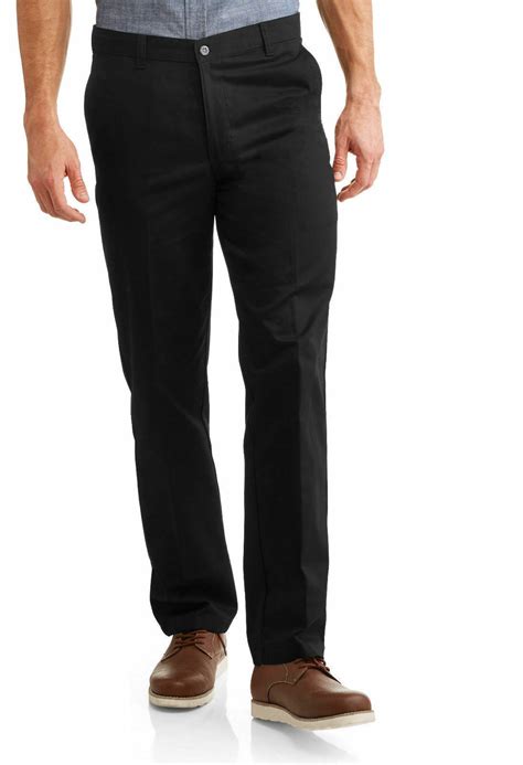 George Mens Wrinkle Resistant Flat Front Cotton Twill Pant W