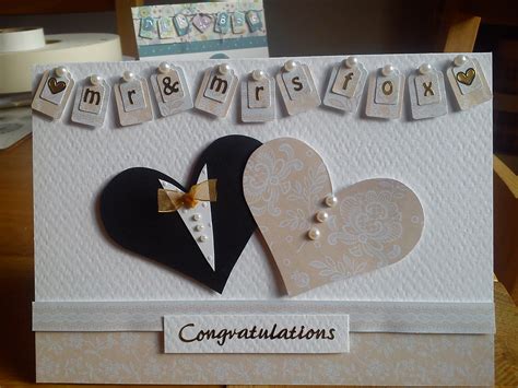 Personalised Handmade Wedding Card I Made For A Friend Wedding Cards