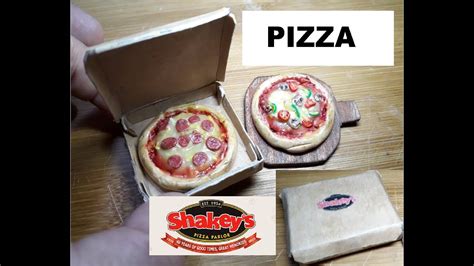Pizza Miniature Polymer Clay Tutorial Shakeys Pizza Pepperoni And