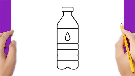 How To Draw A Water Bottle Step By Step Youtube