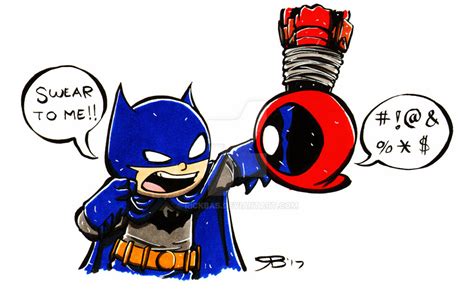 Chibi Batman Deadpool By Rickbas On Deviantart