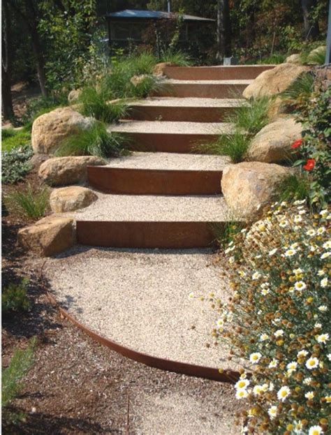 Today we are going to make a super cute clay pot. Pea gravel steps | Garden stairs, Metal garden edging ...