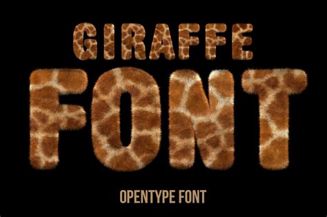 Giraffe Font Wild Opentype Alphabet
