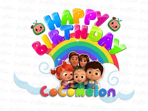 Cocomelon Birthday Cake Topper Png Pdf Design