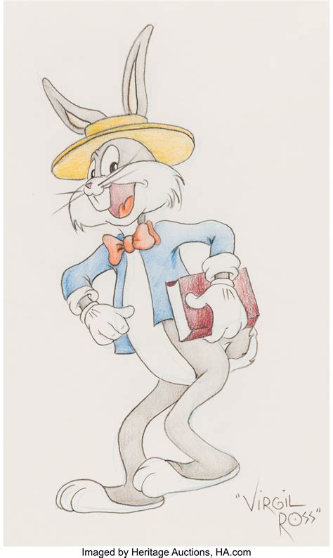 Virgil Ross Mississippi Hare Bugs Bunny Original Illustration Lot