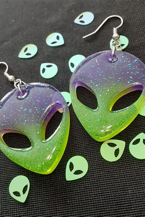 Alien Earrings For Sci Fi And Fantasy Believers Colorful Handmade