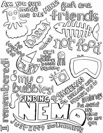 Quotes Nemo Quote Finding Collage Disney Coloring