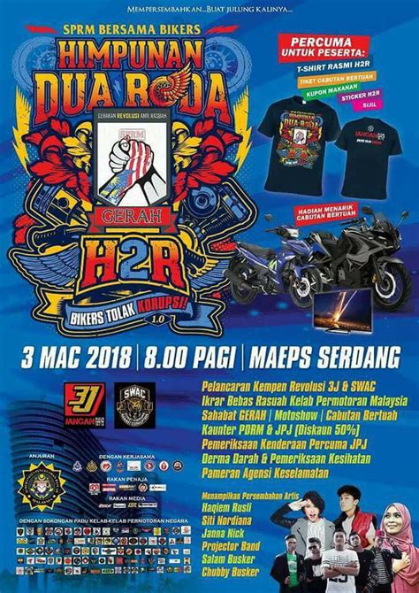 Whether you're a local, new in town or just cruising through we've got loads of great tips and events. Himpunan 2 Roda 2018 (H2R) happening tomorrow at MAEPS ...