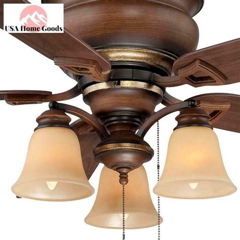 Transform you ceiling fan with this mason jar ceiling fan light kit. Indoor Berre Walnut Ceiling Fan with Light Kit 52 in.Stain ...