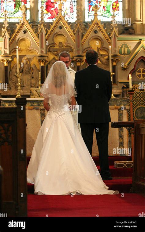 Real Bride And Groom In Church
