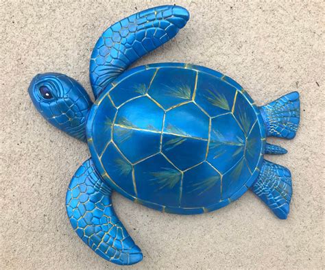 Sea Turtle Turtle Wall Decor Ceramic Sea Turtle Hanging Wall Plaque