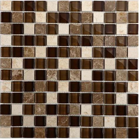Dark Brown Glass Mosaic Tile Backsplash Sgmt117 Emperador Stone Mosaic