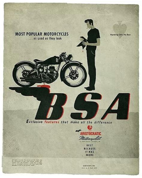 Pin By Börch Bond On Motorbike Bsa Motorcycle Bike Poster