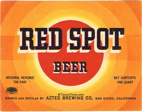 Item 11545 1937 Red Spot Beer Label Ws32 08v
