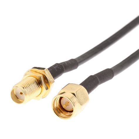 2pack Wifi Antenna Rp Sma Extension Coaxial Cable Cord For Wi Fi Wlan