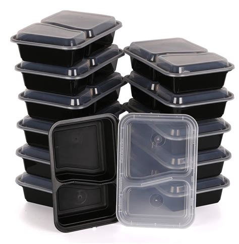 Estilo 2 Compartment Microwave Safe Bento Food Container With Lid 12